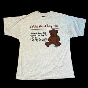 Vintage Best Fruit Of The Loom Single Stitch Teddy Bear Tee USA